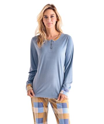 Pigiama donna in caldo micro-pile coral Infiore Supermadras SMD652866 - CIAM Centro Ingrosso Abbigliamento