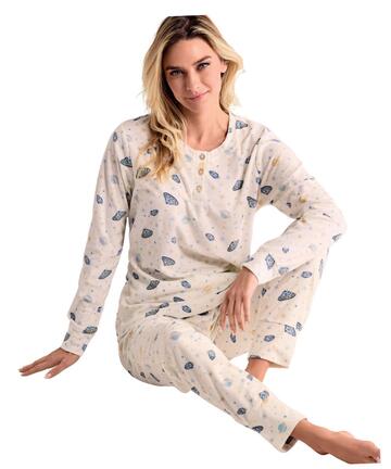 Pigiama donna in caldo micro-pile coral Infiore Space Trip SPC652844 - CIAM Centro Ingrosso Abbigliamento