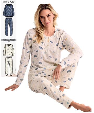 Pigiama donna in caldo micro-pile coral Infiore Space Trip SPC652844 - CIAM Centro Ingrosso Abbigliamento