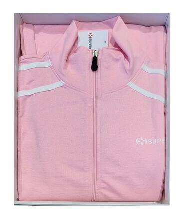 Tuta donna primaverile in cotone garzato con zip Superga 26406