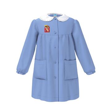 GREMBIULE SCUOLA BAMBINA SIGGI 33GR4211 RICAMO BIMBA CUORE - CIAM Centro Ingrosso Abbigliamento