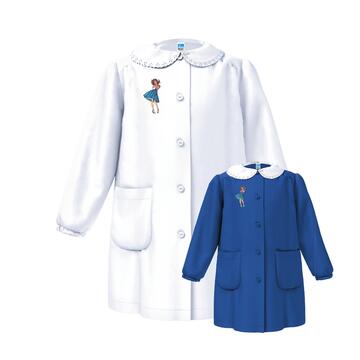 GREMBIULE SCUOLA BAMBINA SIGGI 33GR4216 RICAMO RAGAZZA - CIAM Centro Ingrosso Abbigliamento