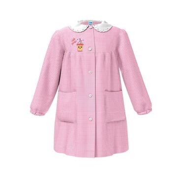 GREMBIULE ASILO BAMBINA SIGGI 47GR4202 RICAMO MILK SHAKE - CIAM Centro Ingrosso Abbigliamento