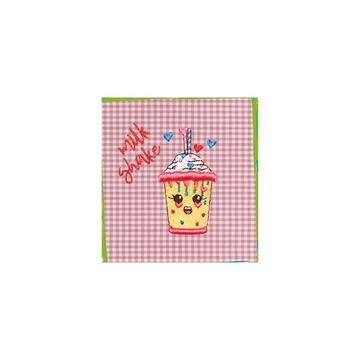 GREMBIULE ASILO BAMBINA SIGGI 47GR4202 RICAMO MILK SHAKE - CIAM Centro Ingrosso Abbigliamento