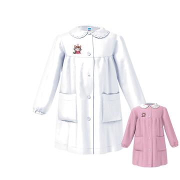 GREMBIULE ASILO BAMBINA SIGGI 33GR4330 RICAMO GATTINO