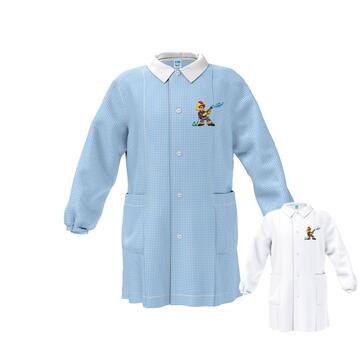 GREMBIULE ASILO BAMBINO SIGGI 33GR4352 RICAMO POMPIERE