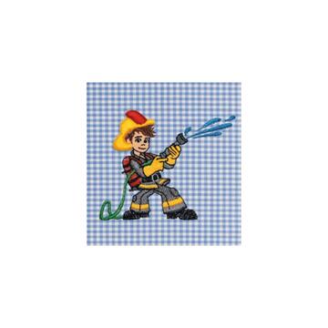 GREMBIULE ASILO BAMBINO SIGGI 33GR4352 RICAMO POMPIERE