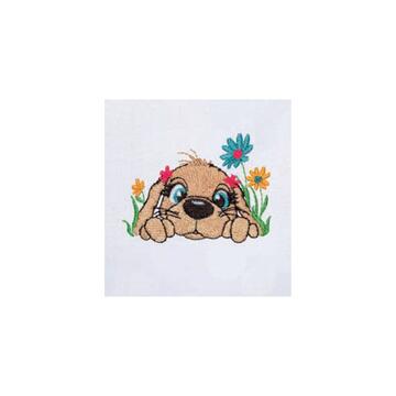 GREMBIULE SCUOLA BAMBINA SIGGI 33GR4364 RICAMO CAGNOLINO