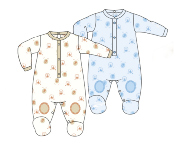 Tutina intera da neonato in morbida ciniglia TC13AB2 Pastello - CIAM Centro Ingrosso Abbigliamento