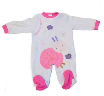COTTON JERSEY ROMPER FOR BABY GIRLS 0-9 Months TJ1AC3 Pastel - CIAM Centro Ingrosso Abbigliamento