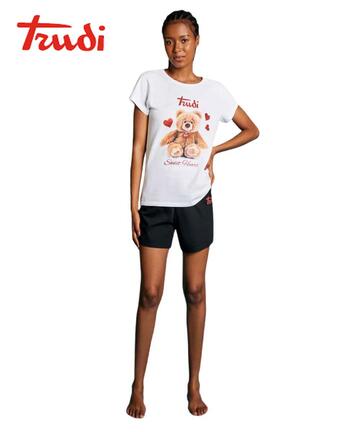 Pigiama donna a manica corta in jersey di cotone Trudi TRD3949 - CIAM Centro Ingrosso Abbigliamento