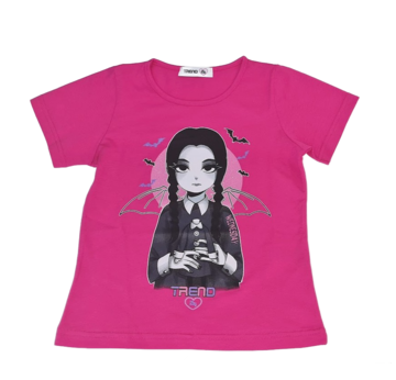 T-shirt bambina manica corta Mercoledì Addams TW10 6-14 anni  - CIAM Centro Ingrosso Abbigliamento