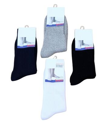 Prisco Men's Terry Socks, Art. Tennis CR, Short, with Stripes and C, Solid Color - CIAM Centro Ingrosso Abbigliamento