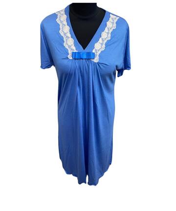 Camicia da notte donna a manica corta in viscosa Moquette art. Tiglia - CIAM Centro Ingrosso Abbigliamento