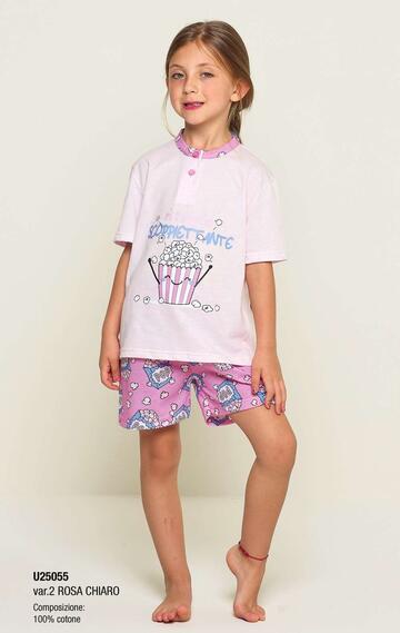 Gary U25055 girls' short cotton jersey pajamas - CIAM Centro Ingrosso Abbigliamento