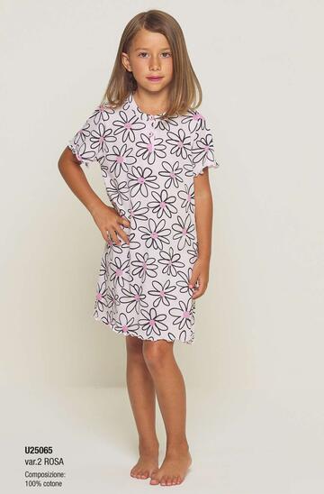 Gary U35065 girls' short-sleeved cotton jersey nightgown - CIAM Centro Ingrosso Abbigliamento