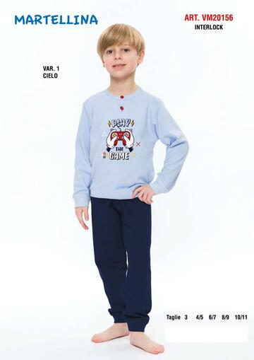 Pigiama da bambino in CALDO cotone Martellina VM20156 - CIAM Centro Ingrosso Abbigliamento