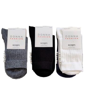 Calzino corto donna in caldo cotone con perle Scopri Prisco Vanity - CIAM Centro Ingrosso Abbigliamento