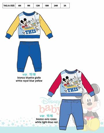 Pigiama neonato in jersey di cotone Disney WI 4155 - CIAM Centro Ingrosso Abbigliamento