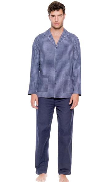 Men's open flannel pajamas Diplomat WO4011 - CIAM Centro Ingrosso Abbigliamento