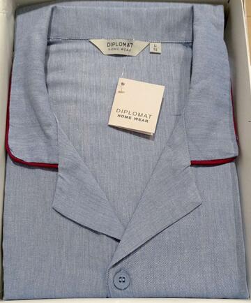 Men's open flannel pajamas Diplomat WO4012 - CIAM Centro Ingrosso Abbigliamento
