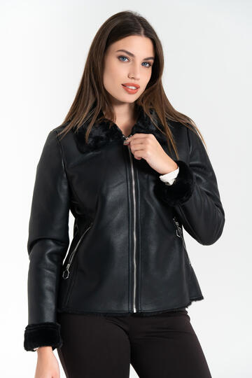 FIORENZA AMADORI HW113 WOMEN'S ECO-LEATHER JACKET - CIAM Centro Ingrosso Abbigliamento