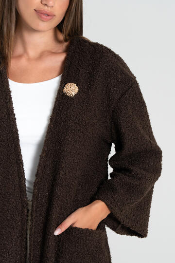 MANTEAU LONG POUR FEMME FIORENZA AMADORI 24428 EFFET OURS EN PELUCHE - CIAM Centro Ingrosso Abbigliamento