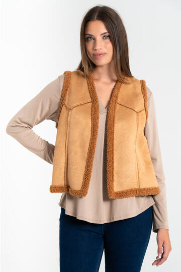 FIORENZA AMADORI WOMEN'S PLUSH SUEDE VEST 85552 - CIAM Centro Ingrosso Abbigliamento