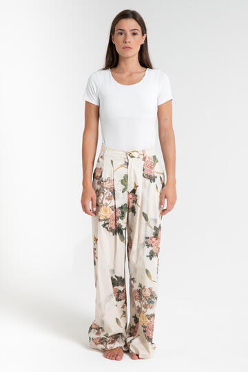 PANTALONE DONNA LUNGO FLOREALE FIORENZA AMADORI MP222.363   - Fiorenza Amadori