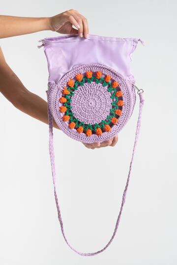 BORSA DONNA ROTONDA IN UNCINETTO FIORENZA AMADORI 11608-2311 - Fiorenza Amadori