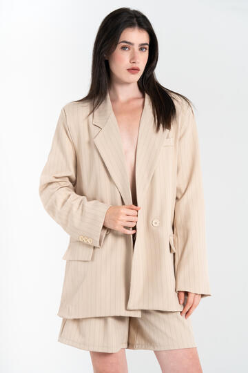 GIACCA BLAZER DONNA IN TESSUTO GESSATO FIORENZA AMADORI 53365 - Fiorenza Amadori