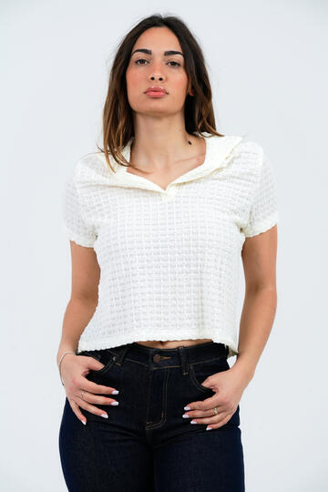 POLO CROP DONNA FIORENZA AMADORI MC186.708 - Fiorenza Amadori