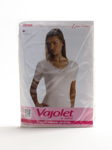 T-shirt donna lana cotone con macramè assortito Vajolet 4508  - CIAM Centro Ingrosso Abbigliamento