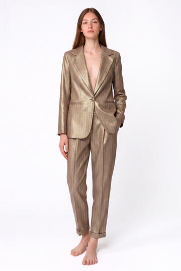 Fiorenza Amadori AW909625PN pinstriped capri trousers