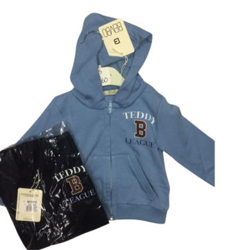 OPEN HOODED SWEATSHIRT FOR NEWBORN 12/30 MONTHS BK3815 BURBER - CIAM Centro Ingrosso Abbigliamento