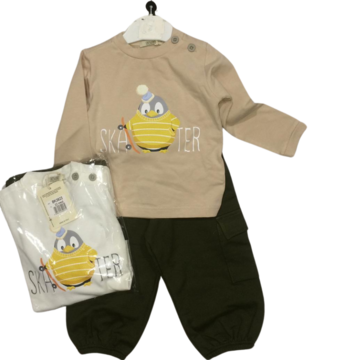 TWO PIECE COMPLETE FOR NEWBORN 12/30 MONTHS BK3823 BURBER - CIAM Centro Ingrosso Abbigliamento