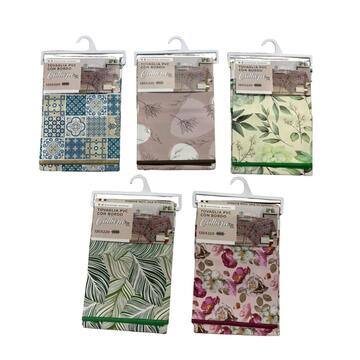 TOVAGLIA RETTANGOLARE PLASTIFICATA CON BORDO CALLIOPE 12 PERSONE (120X220) - CIAM Centro Ingrosso Abbigliamento