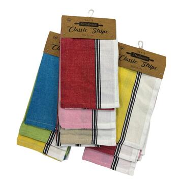 SET OF 3 KITCHEN TOWELS DESIDERI DI CASA CLASSIC STRIPE 50X70 - CIAM Centro Ingrosso Abbigliamento