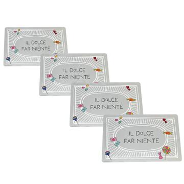 SET 4 PEZZI TOVAGLIETTA STAMPA AMERICANO COMIC - CIAM Centro Ingrosso Abbigliamento