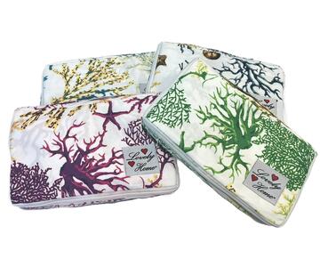LOVELY HOME NEW CORALS MICROFIBER LOUNGER BEACH TOWEL - CIAM Centro Ingrosso Abbigliamento