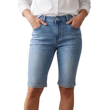 BERMUDA JEANS DONNA CON STRASS FLORA CY1557&nbsp; - CIAM Centro Ingrosso Abbigliamento