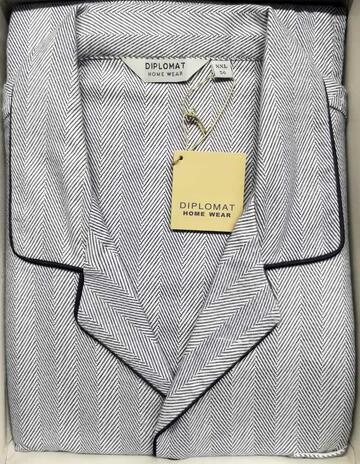 Diplomat WO607 open flannel pajamas for men - CIAM Centro Ingrosso Abbigliamento