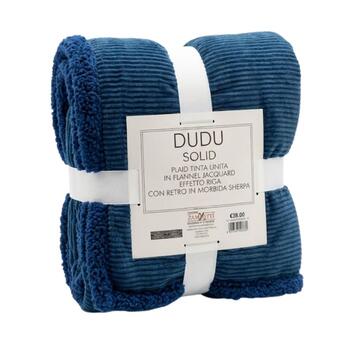 Plaid tinta unita coral e sherpa Dudu Solid&nbsp;