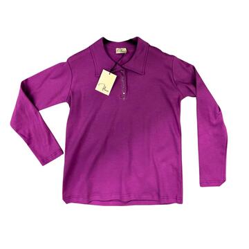 POLO DONNA MANICA LUNGA CON STRASS FLORA FI2573 - CIAM Centro Ingrosso Abbigliamento
