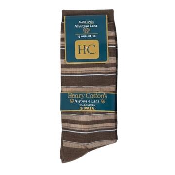 Calzino lungo uomo lana e viscosa Henry Cotton's HV113 (3 paia)&nbsp;