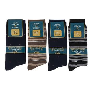 Calzino lungo uomo lana e viscosa Henry Cotton's HV113 (3 paia)&nbsp;