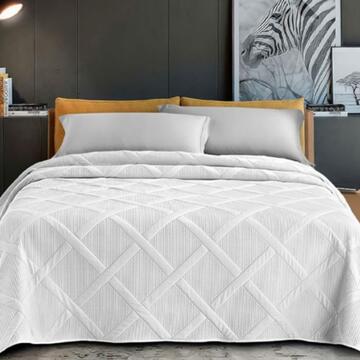 TRAPUNTINO MATRIMONIALE TINTA UNITA LOVELY HOME INTRECCI - 2 PIAZZE&nbsp;