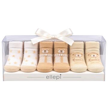 Set 3 paia di calzini neonato in caldo cotone Ellepi IX4060&nbsp;