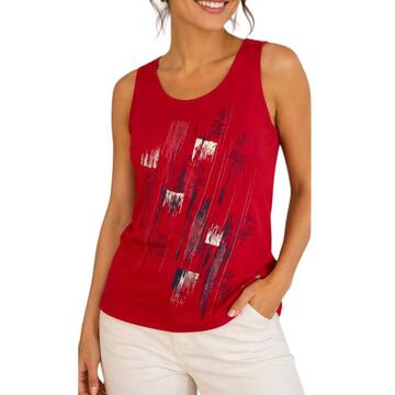 Canotta da donna a spalla larga con stampa centrale.Taglie: M, L, XL, XXLColori: Rosso, Tortora, Adriatico