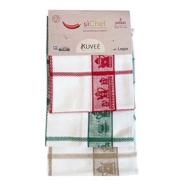 4 SET 3 STROFINACCI DA CUCINA HETER KUVEE' HOME 50x70